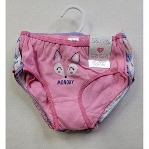 NEW Rene Rolfe Little Girls Sz 2T Animals 7 Days of the Week Briefs 100% Cotton